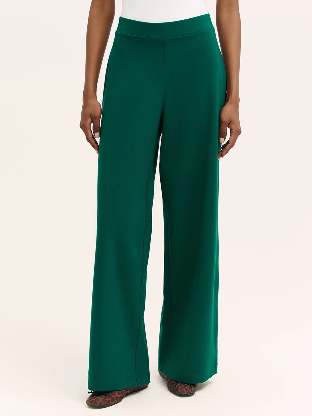 Zara Wide Leg Trousers Size Large Green Women’s Pants